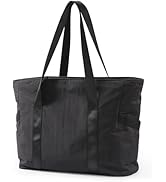BAGSMART Tote Bag for Women with Zipper, Gym Tote with Compartments, Laptop Work Tote Nurse Dance...