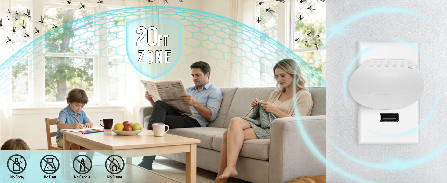 No Spray, No Deet, No Candle, No Flame