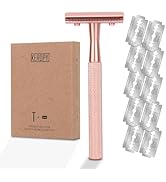 Keropy Single Blade Razor For Women With 10 Premium Stainless Steel Reusable Safety Razor Blade, ...