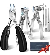 Toenail Clippers for Seniors Thick Toenails - Wide Jaw Opening Large Toe Nail Clippers for Thick ...