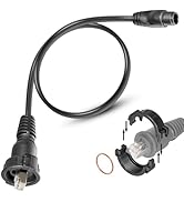 Marine Network Adapter Cable Black Small (Male) to Large RJ-45 Connector Compatible with Garmin P...