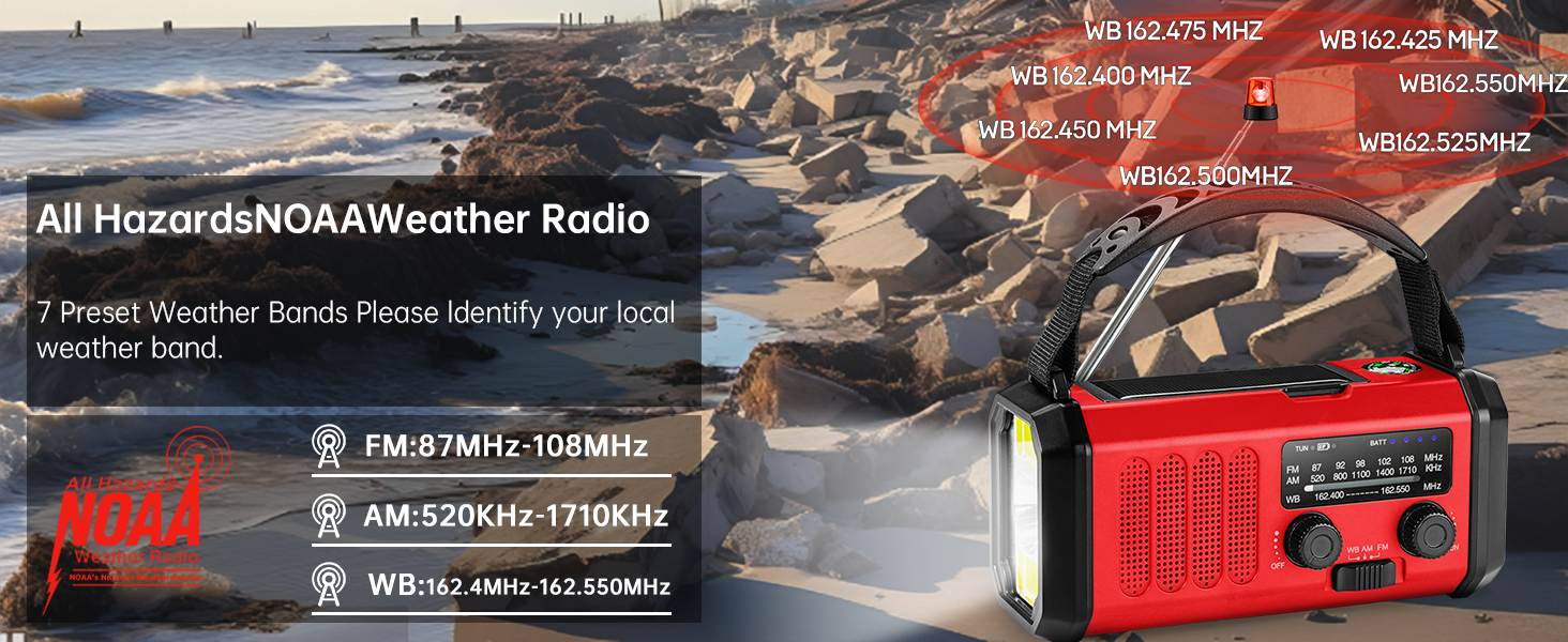 emergency radio hand crank solar 