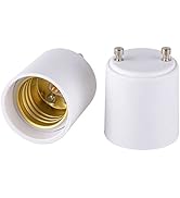 Onite GU24 to E27 E26 Adapter for LED Bulb, GU24 to Medium Base Converts Your Pin Base Fixture to...