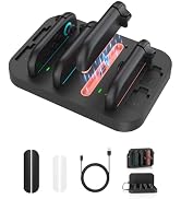 CHARM FOCUS Charging Dock for Nintendo Switch 2 JoyCon Charger, 4-Port Magnetic Controller Fast C...