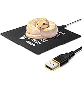 ONKELYIM USB Reptile Heat Pad, 8"X8" 12W Heat Mat for Reptiles, Reptile Heating Pad Under Tank Te...