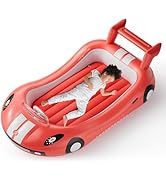 QPAU Blow up Inflatable Toddler Travel Bed with Sides, Toddler Air Mattress for Camping, Travelin...