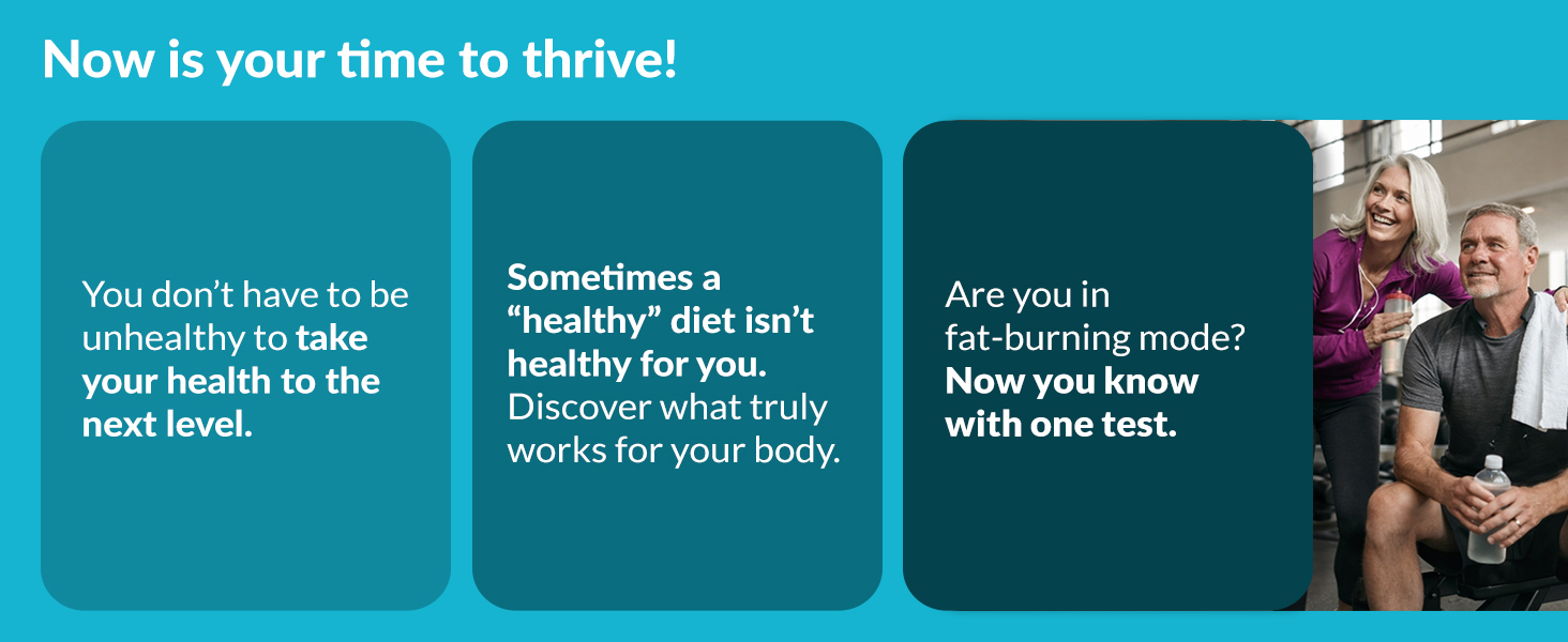 Thrive: Thrive with keto-mojo, take your health to the next level and get in fat burning mode.