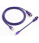 GUNMJO Pro 304 Stainless Steel Straight USB C Cable for Gaming Keyboard, Mechanical Keyboard Cabl...