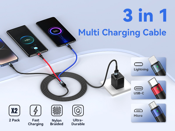 3 in 1 charging cable
