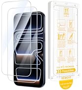 Ruky for 2 Pack iPhone 16 Pro Max / 17 Pro Max Screen Protector, Easy Installation with Pull Stri...