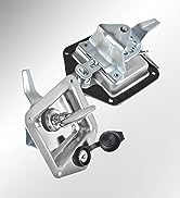 labwork 4 x Trailer Door Latch Rv Door Tool Box Lock with Gasket T-Handle Latch with Keys