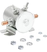 Continuous Duty Solenoid Relay Nickel-Plating For Golf Carts,Winch, Marine In Rush 12VDC Max 300A...