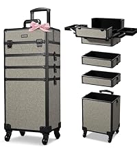 BYOOTIQUE Rolling Makeup Case Cosmetology case on wheels Makeup Artist Nail