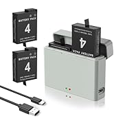 2-Pack Osmo Action 4/3 Battery, 1850mAh Action Osmo Battery Compatible with DJI Osmo Action 3 and...