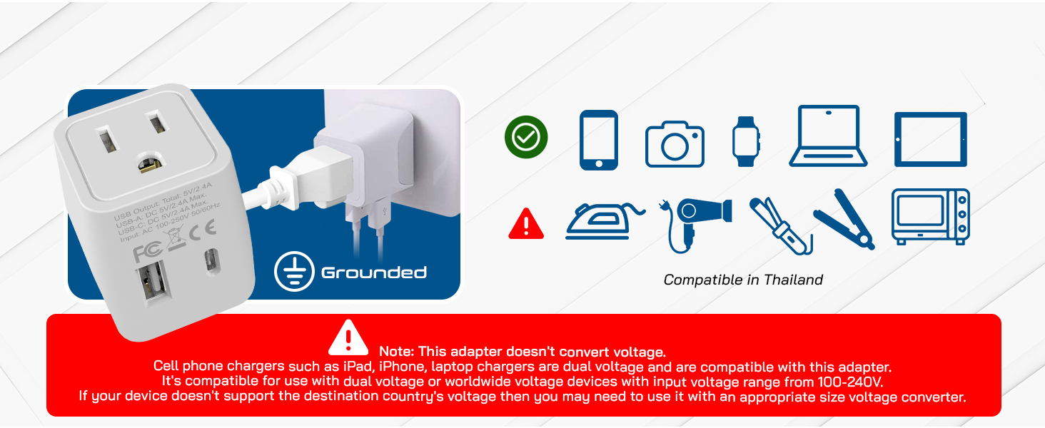 Thailand plug adapter