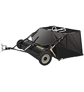 Grass One 44 Inch Tow-Behind Lawn Sweeper with 25 Cu.Ft Hopper Bag, Adjustable Brush Height &amp; Eas...