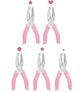 UCEC 5 Pack Metal Handheld Paper Punchers Single-Hole Tag Punch Set, 1/4