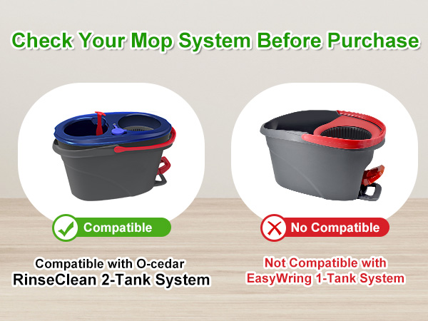 Mop Heads Replacements for O Cedar Easywring RinseClean 2 Tank Spin Mop