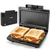 Aigostar Sandwich Maker with Non-stick Deep Grid Surface | Aigostar Sandwich Maker with Non-stick...