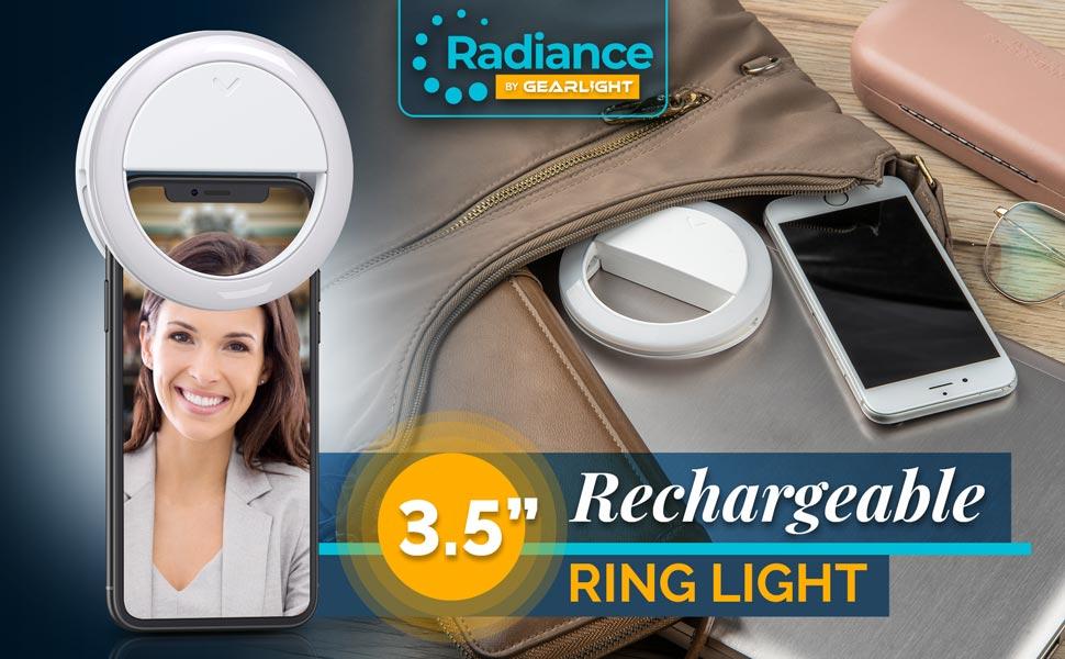 3.5 inch selfie rechargeable ring light clip for laptop phone