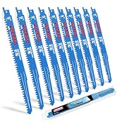 VICRING Wood Pruning Reciprocating Saw Blades, 9 Inch, High Carbon Steel, for Trees, 5TPI, 10 Pack