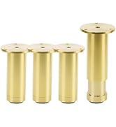 UTALIND 4 Pcs Gold Adjustable Sofa Legs Metal Modern Furniture Legs for Cabinet Couch Dresser Clo...