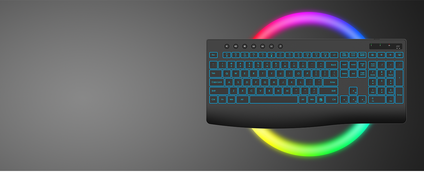 backlit wireless keyboard
