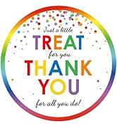 G2PLUS 120PCS Thank You for All You Do Stickers, 2'' Round Thank You Stickers, Colorful Dots Appr...