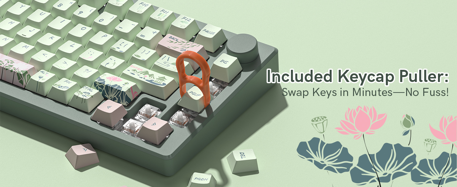 Included Keycap Puller: Swap Keys in Minutes—No Fuss!
