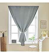 Jilron Magic Tape Stick on Portable Curtains for Windows,Bedroom Blackout Curtains for - Thermal ...