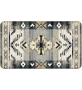 WARDOS Boho Western Aztec Door Mat, Vintage Rustic Ethnic Southwestern Doormat for Front Door Ind...