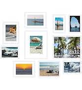 JCJMY 10 Packs Picture Frames Collage Wall Decor for Wall Hanging or Tabletop, 8x10, 5x7, 4x6 Mul...