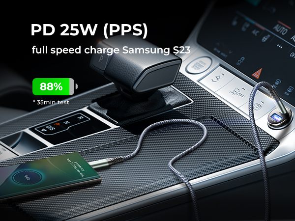 usb c car charger adapter usbc car charger fast charge charging iPhone 15 Pro max plus