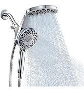 Newfinde High Pressure Rain Shower Head with Handheld Spray Combo: Detachable Dual Shower Head wi...