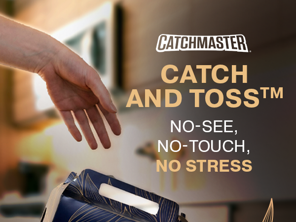 Catchmaster Catch &amp; Toss - No-See, No-Touch Mouse Traps Indoor for Home (2 pk) 