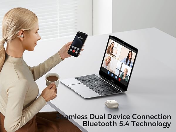 JOYROOM OE3 Clip-On Earbuds, Wireless Open Ear Earbuds Headphones