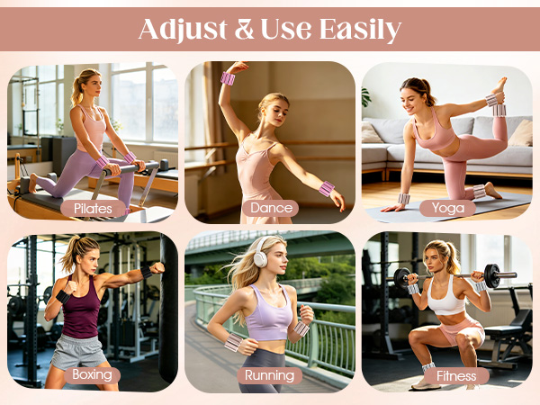 Wrist Weights, 2Pack Adjustable Ankle Weights