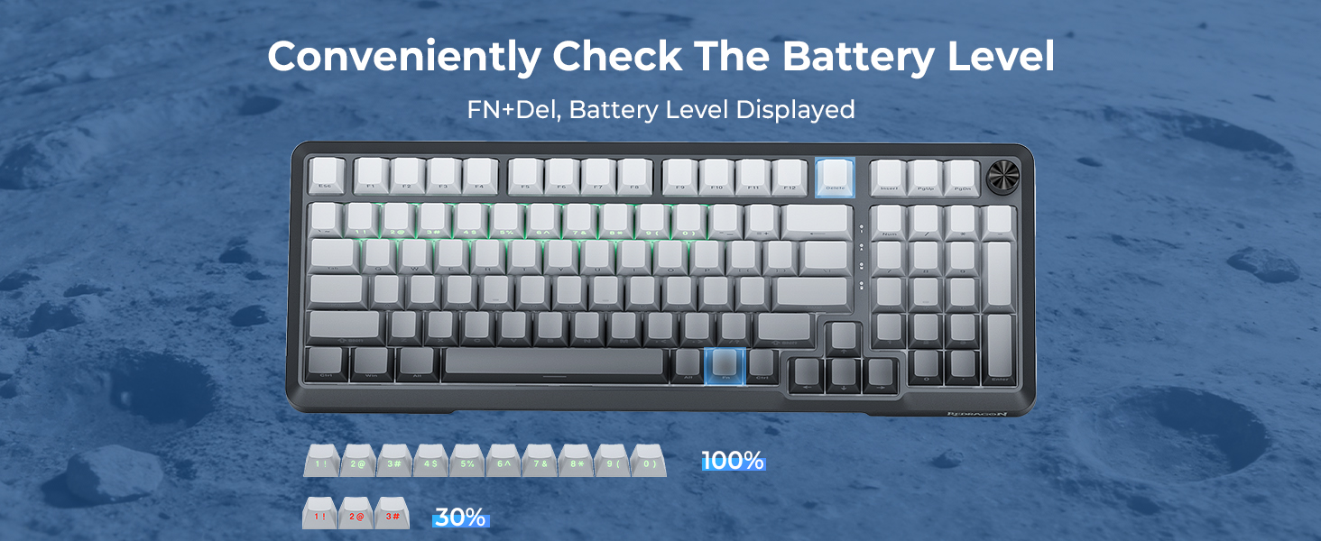 check the battery level