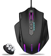 E-YOOSO Large Gaming Mouse, 12400 DPI, 11 Programmable Buttons, Rapid Fire Button, 5 Side Buttons...