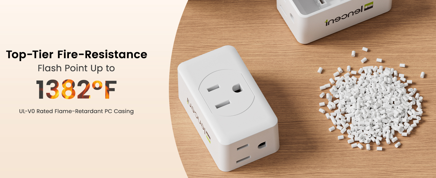 it states the adapter is made of fireproof material rated to 1382°F.