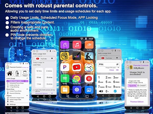 This mp3 music player come with parental controls