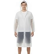 Loomluxe EVA Raincoat for Adults - Reusable Transparent Poncho, Waterproof &amp; Breathable Rain Wear...