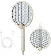 ASPECTEK Upgraded 3000V Electric Fly Swatter for Indoor and Outdoor, Portable, Foldable, Recharge...