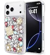 Losin Compatible with iPhone 17 Pro Max Bling Case for Women Girls Cute Luxury 3D Glitter Diamond...