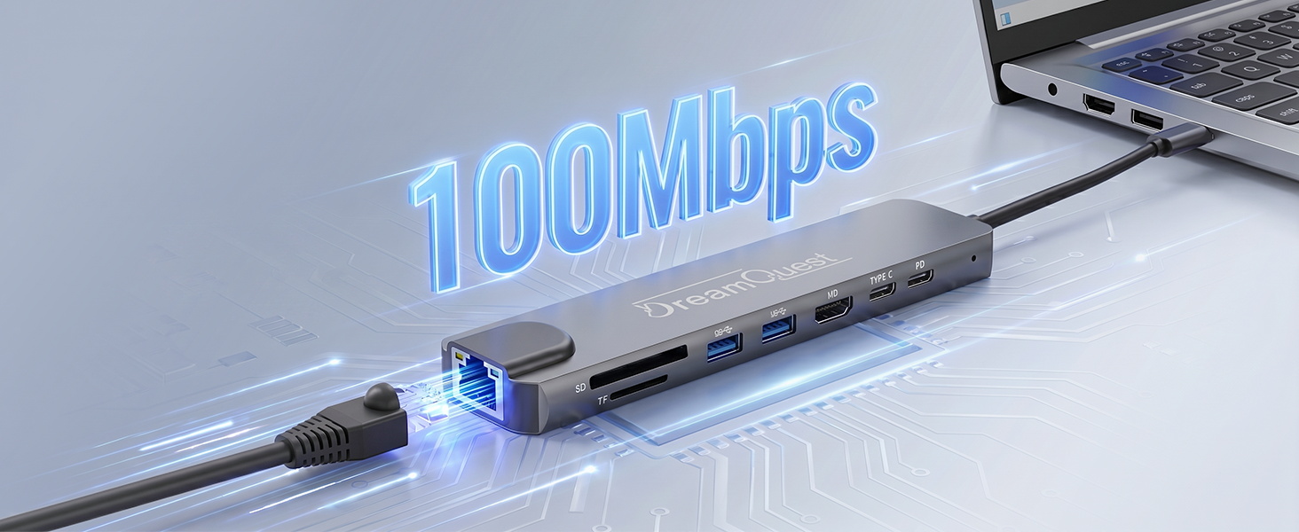 100Mbps RJ45 Ethernet Port
