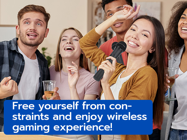 Free yourself from constraints and enjoy wireless gaming experience!