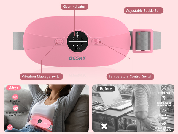 Electric Waist Belt Fast Heating Pad Cordless Heating Pad
