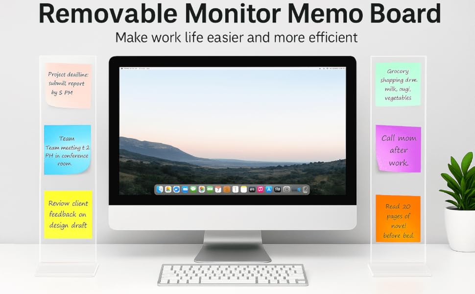 Removable Monitor Memo Board