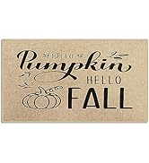 Bayson Autumn Door Mat Hello Fall Indoor Front Doormat Non-Slip Patio Entrance Mat Durable Natura...