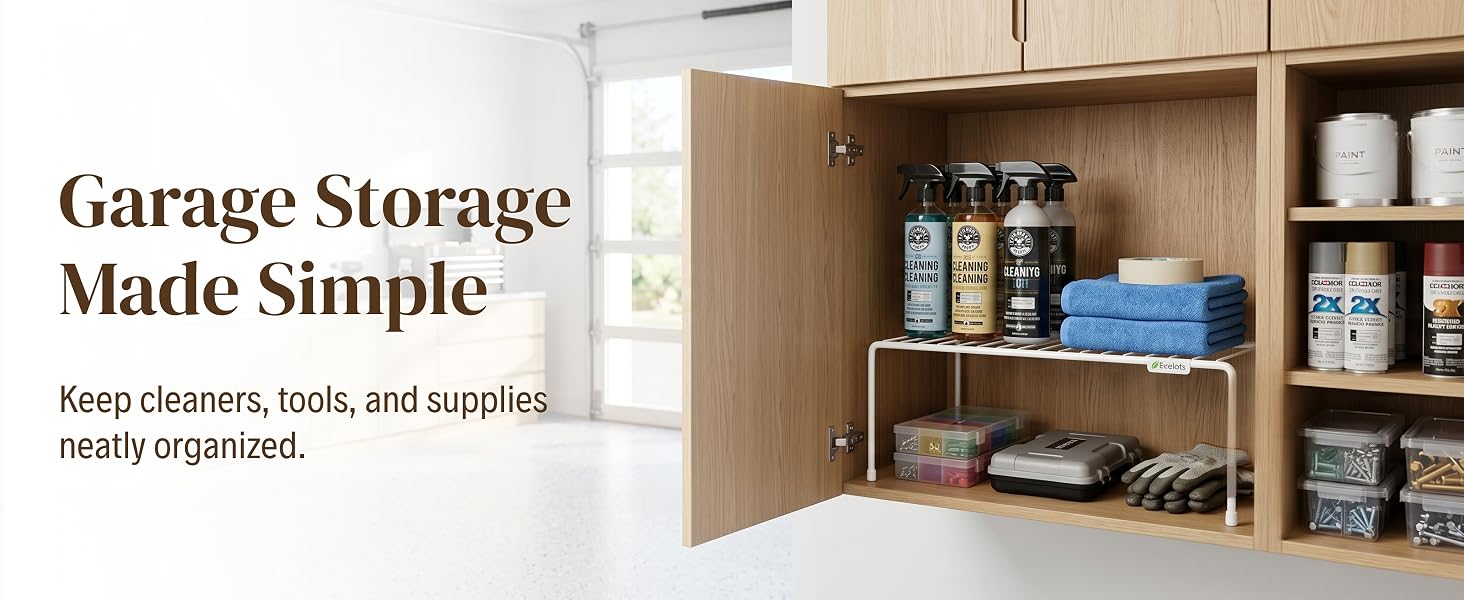 Sturdy Metal Shelf Risers - Double Your Counter Space